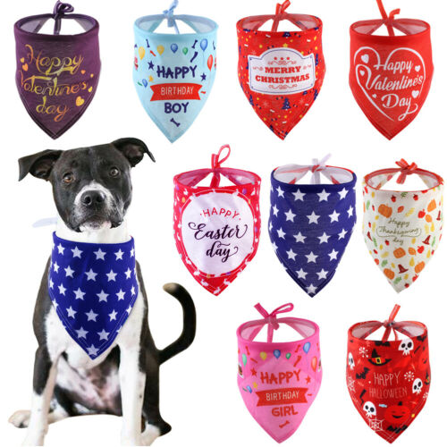 Cute Pet Dog Cat Puppies Collars Scarf Neckerchief Necklace Triangle Lovely