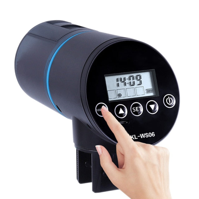 Digital Automatic Fish Feeder Electrical 500ml Fish Tank Timer Feeder Home Aquarium Tank Food Feeding Portable Fish Feeder Tools