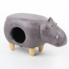 Load image into Gallery viewer, Pet nest kennel cat house semi closed solid wood foot board PU skin pet supplies kitten house adults can sit cat home goods