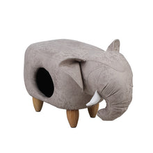 Load image into Gallery viewer, Pet nest kennel cat house semi closed solid wood foot board PU skin pet supplies kitten house adults can sit cat home goods