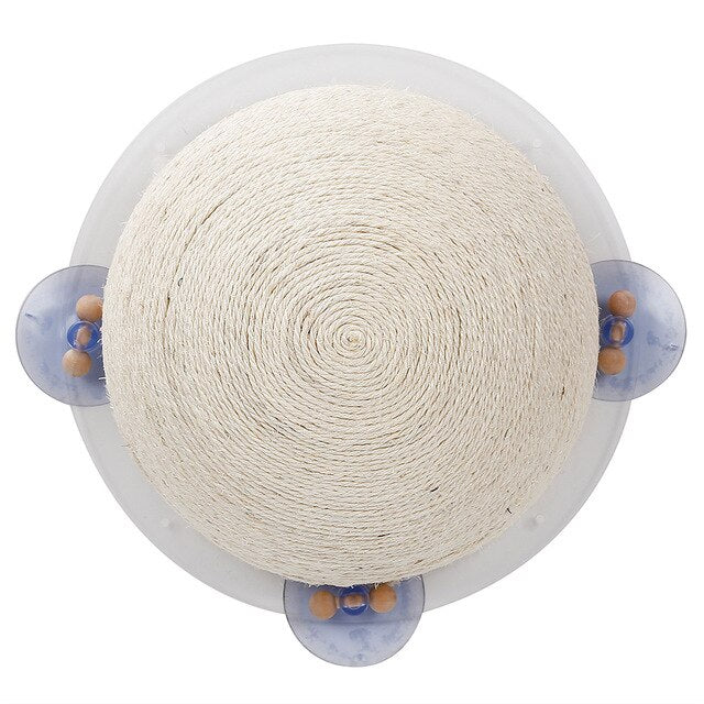 New Cat Toy Half Ball Cat Scratcher Sisal Scratching Domed Ball with Window Suckers Cat Perch On Window Wall for Cat