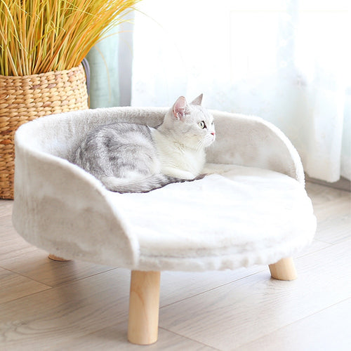 Winter Warm Soft Comfortable Cat Nest Cute Velvet Kitten Cushion Puppy Cozy Sleeping Medium Dog Bed Stylish Supplies Pet Bed