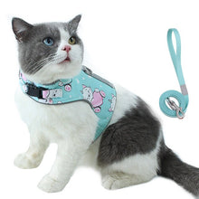 Load image into Gallery viewer, New Cat Dog Harness and Leash Set 2020 Mascotas Polyester Reflective Cat Vest Walking Lightweight Escape Proof Harness Leash Set