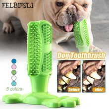 Load image into Gallery viewer, Pet Dog Toothbrush Chew Toy Doggy Brush Stick Soft Rubber Teeth Cleaning Dot Massage Toothpaste for Small dogs Pets Toothbrushes