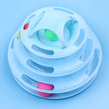 Load image into Gallery viewer, Four Levels Pet Cat Toy Tower Tracks Disc Cat Toys Ball Training Amusement Intelligence Amusement Triple Play Disc Toys