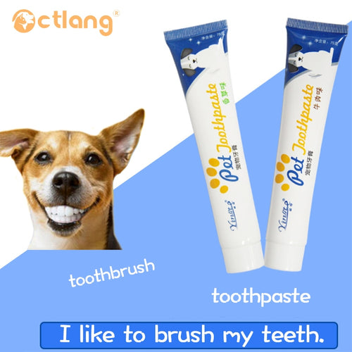 2pcs Pet Toothpaste Set Pet Toothbrush Single/double finger Dog Oral Care Cats and Dogs Toothbrush Toothpaste Set