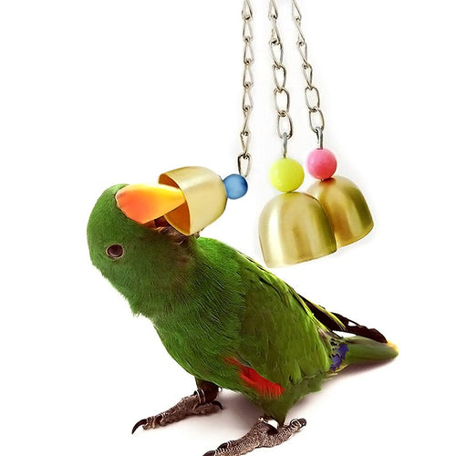 Pet Products Bird Supplies Parrot Toys Diy alloy long 20cm Swing Bell String toy 2 pc/lot