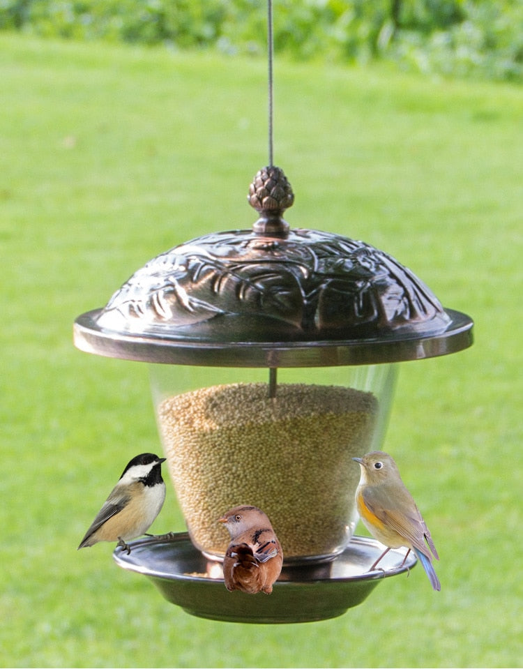 Wild Bird Feeder European Style Outdoor Tube Bird Feeders Food Container For Home Balcony Hang Pet